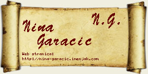 Nina Garačić vizit kartica